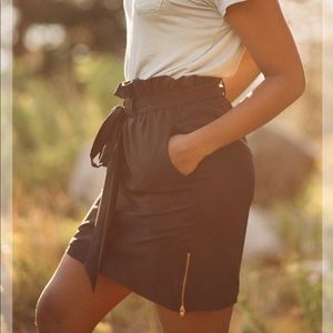 Albion Black Bow Belt Skirt